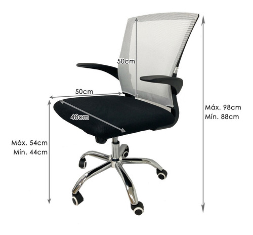 Imagen 4 de 7 de Silla Ejecutiva Escritorio Oficina Colores Powermesh Metal