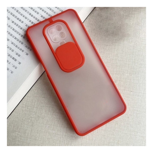 Capa Capinha Slide Protetor Camera Para Xiaomi Redmi Note 9 Cor Vermelho