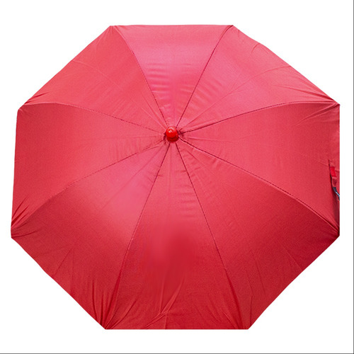 Paraguas Infantil Bastón Semiautomático Uv Silbato Incluido Color Rojo Diseño De La Tela Liso
