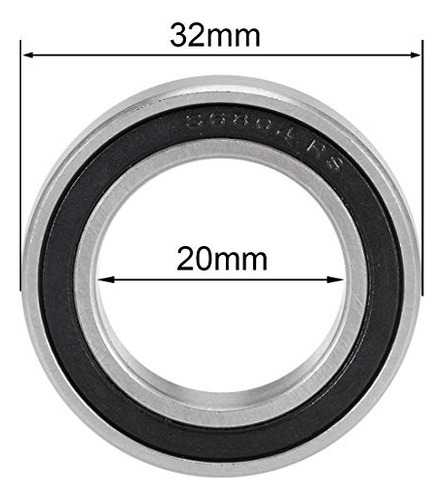 Rodamientos De Bolas 20x32x7mm 2pcs Acero Inoxidable S6804-2