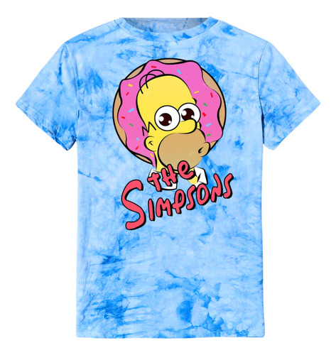 Camiseta Homero Simpson Aesthetic Tie Dye Playera Simpsons