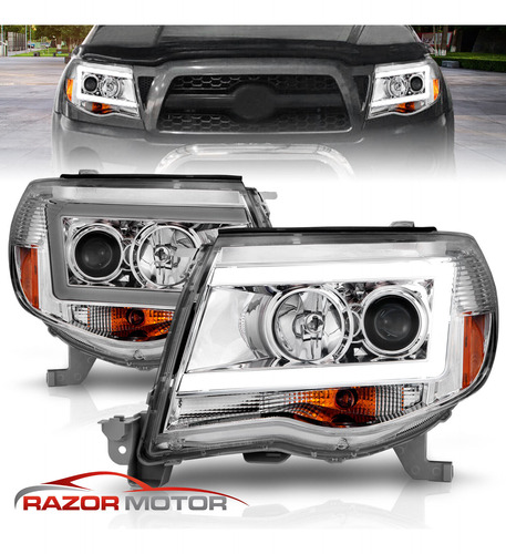 Par Faro Cromado Led Toyota Tacoma Sr5 2007 4.0l