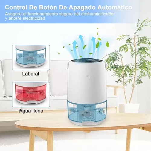 Deshumidificador eléctrico con tanque de agua de 1100ml, deshumidificador  de aire silencioso