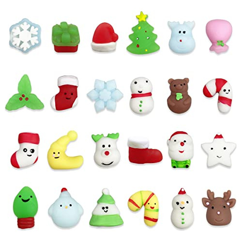 24 Pcs Christmas Mochi Squishy Toys Juguetes De Navidad...