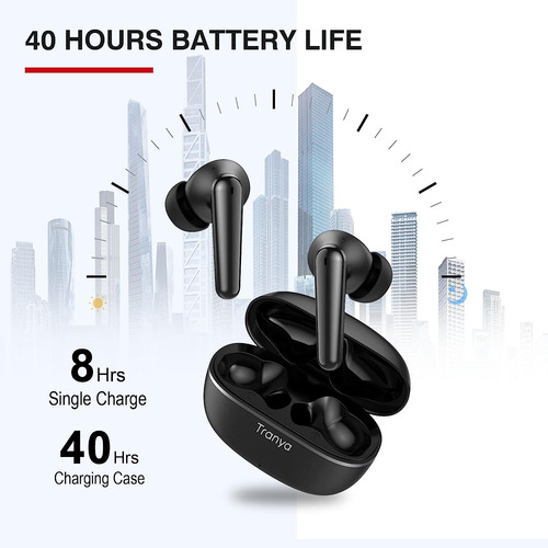 Tranya T30 Wireless Earbuds, Immersive Sound With Deep Bass,