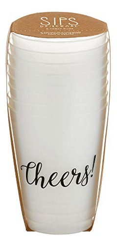 Sb Design Studio Sips Drinkware-16-ounce Frosted Plastic Vas