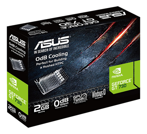 Asus Geforce Gt 730 2gb Gddr5 Tarjeta De Gráficos De Perfil