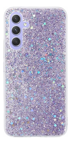 Protector Samsung Galaxy A34 Con Brillos Color Violeta