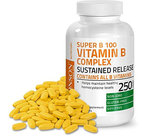 Bronson Vitamin B 100 Complex High Potency Sustained Release