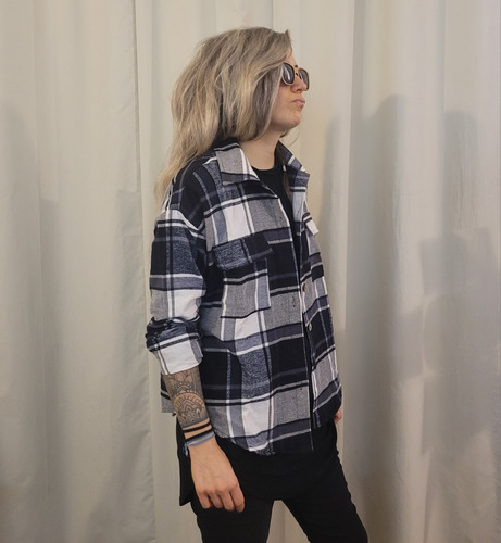 Camisaco Largo Leñadoras Cuadrillé - Mujer