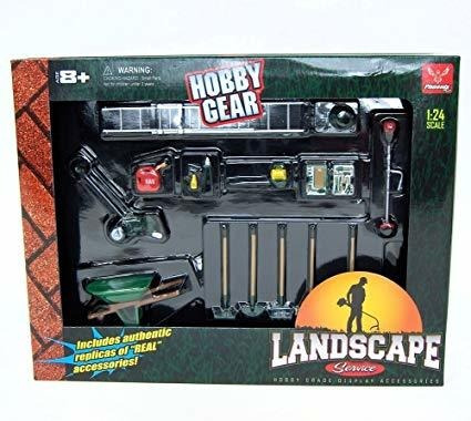 1/24 De 14pc Landscaping Service Set Por Hobby Gear