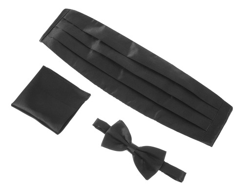Pañuelo Cummerbund De Satén Para Hombre, 3 Unidades, Color N