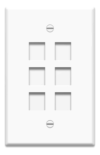 Legrand Placa Pared Tamaño On-q Wp3306wh 6 Puerto Color