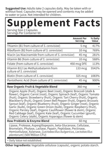 Complexo De Vitaminas B Garden Of Life - Código De Vitaminas