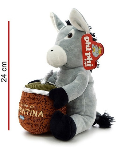 Peluche Burro Con Mate 24cm - Orig. Phi Phi Toys