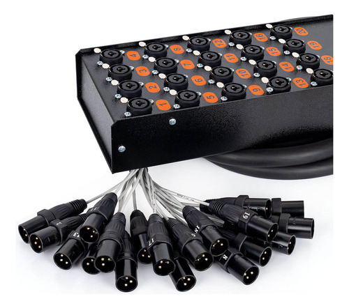 Medusa 20 Vias Profissional Combo Conector Xlr Anilhados 12m