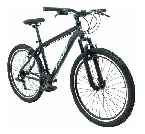 Bicicleta Tsw Ride Mtb Aro 26 Aluminio 21v Shimano Cor Preto/Azul Tamanho do quadro 17