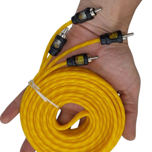 Cabo Rca 5 Metros Injetado 4mm Flexivel 100% Cobre