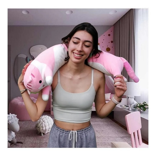 Imagen 7 de 7 de Gato Peluche Almohada Felpa Relleno Algodón Para Abrazarlo