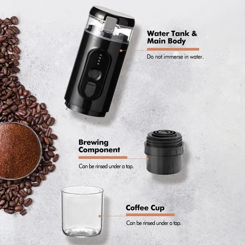 Cafetera De Café Espresso Inalámbrica Portátil Con Presión D
