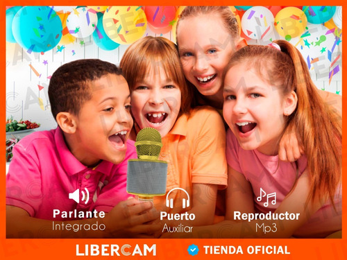 Imagen 8 de 10 de Microfono Karaoke Bluetooth Inalambrico Parlante Recargable
