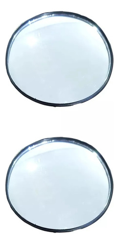 Espejo Para Punto Ciego Convexo Autoadhesivo X2 Monocular Marco Plateado