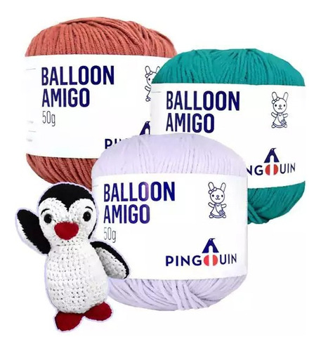 Kit 10 Linhas Fio Balloon Amigo 50g Amigurumi Tricô Croche 