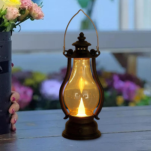 Lámpara De Aceite De Linterna Eléctrica Rústica, Lámpara