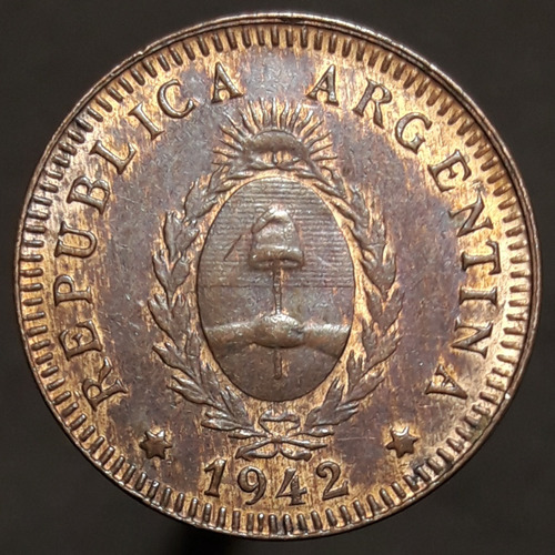 Moneda Argentina 2 Centavos 1942