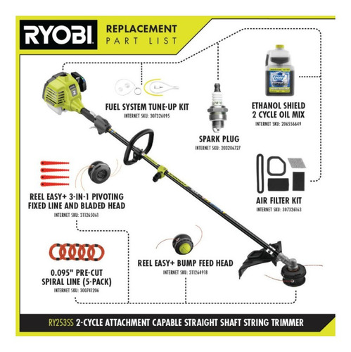 Imagen 3 de 3 de Ryobi Desmalezadora De Gas Dos Ciclos