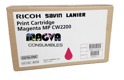 Tinta Ricoh Mp Cw2200 841722 Magenta Cartucho Original 100m 