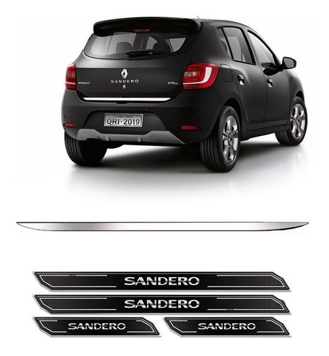 Friso Porta-malas Sandero 2015 + Soleira Protetora