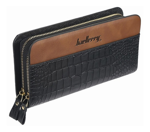 Imagen 2 de 4 de Billetera Larga Gran Capacidad Cuero Moda Para Hombre