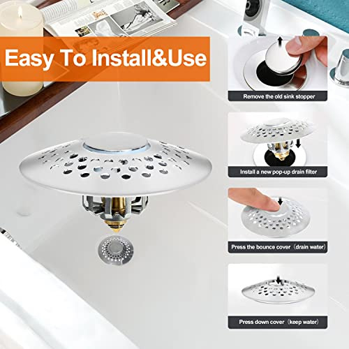 Tapón Universal Para Bañera Haftaby Con Colector De Pelo