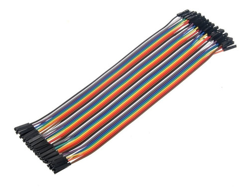 Imagen 1 de 3 de 40 Cables Dupont Hembra Hembra 20cm Protoboar -pdiy-