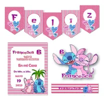 Comprar Kit Imprimible Stitch Y Angel 100% Editable Mod.4 Candy Bar
