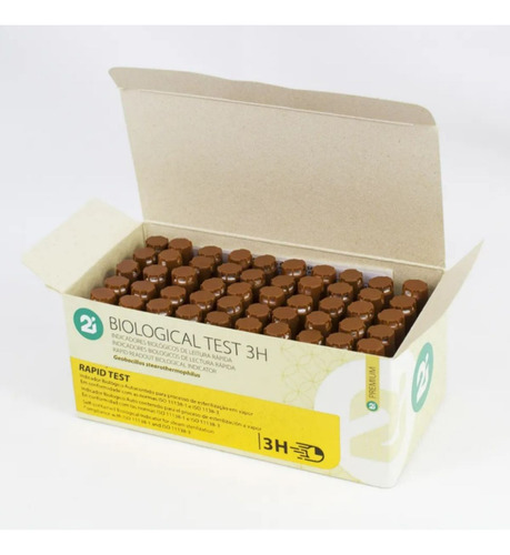 Teste Indicador Biológico Autoclave Vapor 3 Horas - 50 Unds