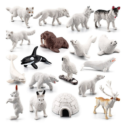 18 Piezas Juguetes De Animales Árticos Juguete Preescolar