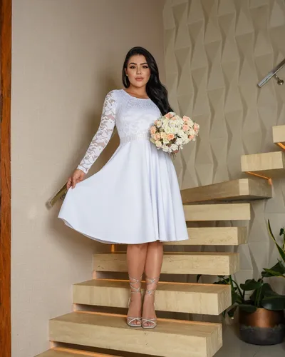 Vestido de noiva civil mercado cheap livre