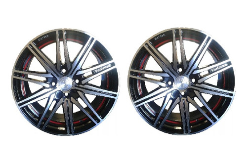 Kit 2 Llantas Aleacion Deportiva Qc 103 R15 4x100