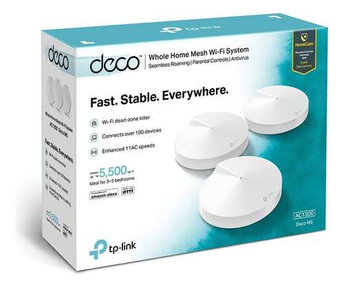 Deco M5 (3-pack) Ac1300 Mesh Whole Wifi System Dual Band 