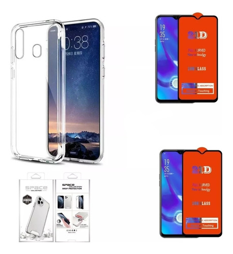 Case Transparente  Para Samsung A10s + 2 Micas De Pantalla