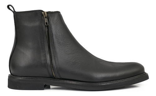 Bota Hombre Cuero Botineta Zapato Borcego Cierre Briganti