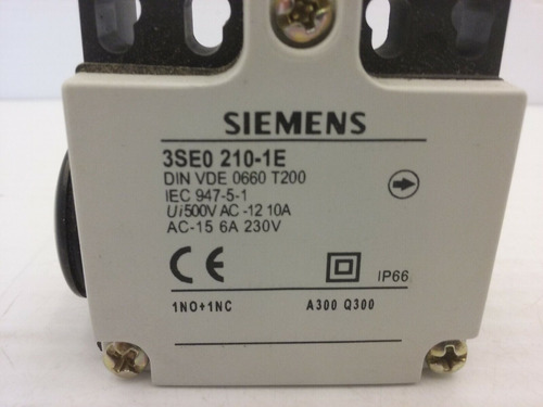 Siemens 3se0 210-1e Position Switch Roller Lever 10a 230 Bbd