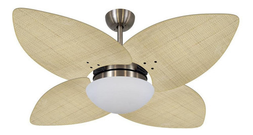 Ventilador De Teto Vd42 Dunamis Bronze Rattan Natural 110v