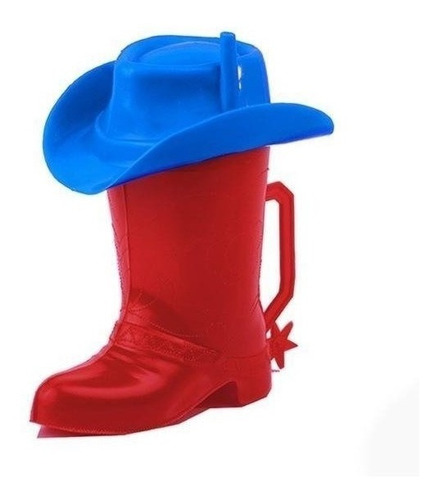 Vaso Cowboy Con Sombrero Y Sorbete Ideal Souvenir Infantil