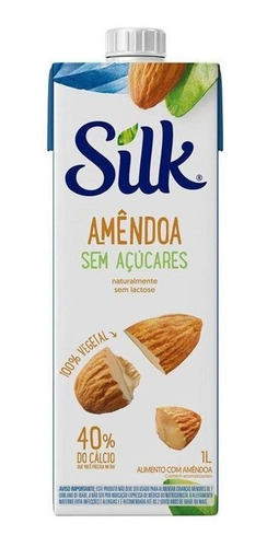 Imagem 3 de 5 de Bebida Vegetal Silk Leite Amêndoa Sem Açúcar 1l Sem Lactose