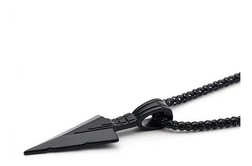 Imagen 1 de 3 de Colgante Collar De Acero Flecha Unisex