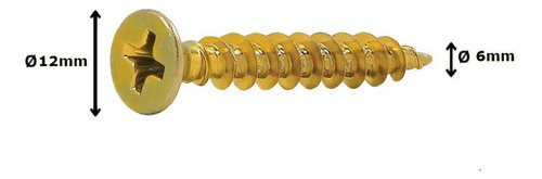 Ciser con rosca, 6 x 25 cm, 6 x 25 cm, 300 unidades, madera de Philips