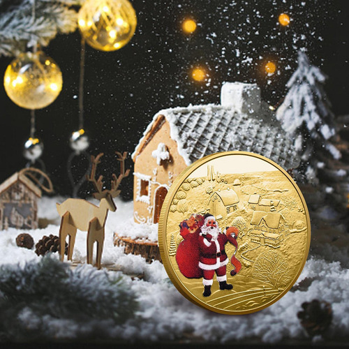 Para Moedas Comemorativas Do Papai Noel, Metal